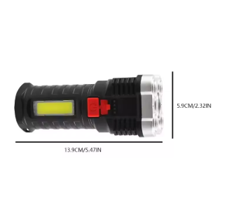 Strootiz Edge™ 5-LED Rechargeable Safety Flashlight – Ultra-Bright Spotlight + Side Light