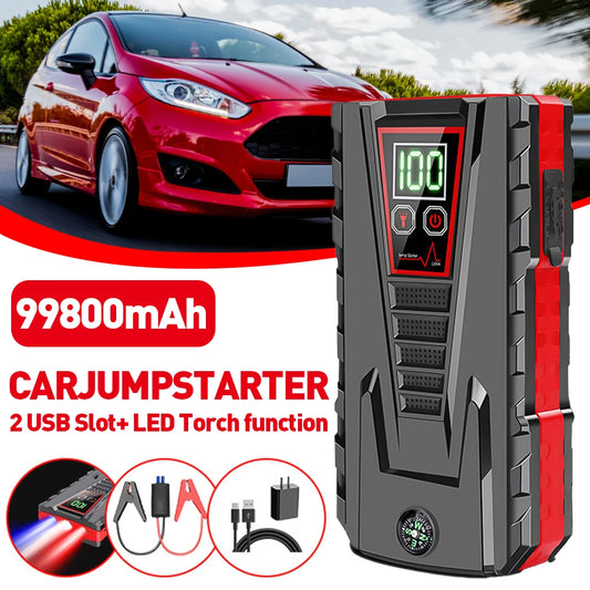Portable Car Jump Starter – 16000mAh Power Bank (12V Emergency Battery Booster)
